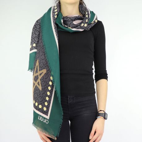 Foulard Liu Jo 110X110 Milano verde A68249 T0300