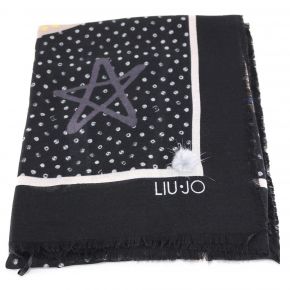 Foulard Liu Jo 120x120 logo liu jo noir A68250 T0300