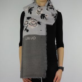 Foulard Liu Jo 70x200 floral gris A68288 T0300