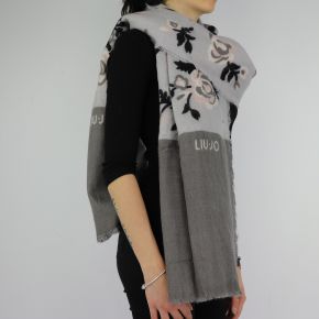 Bufanda de Liu Jo 70x200 floral gris A68288 T0300