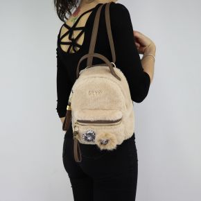 Rucksack Liu Jo in pelliccetta beige Brenta N68066 E0412