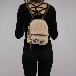 Backpack Liu Jo fur beige Brenta N68066 E0412