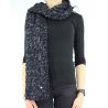 Foulard Liu Jo boucle paillettes noir A68284 M0300