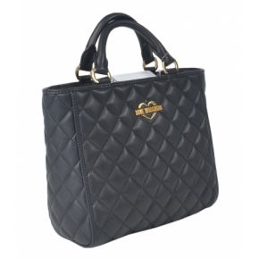 Borsa shopping Love Moschino trapuntata nera