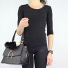 Borsa Liu Jo black hand with the handle in the fur Cordusio N68116 E0037