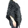 Poncho de piel de conejo Liu Jo negro A68285 P0300