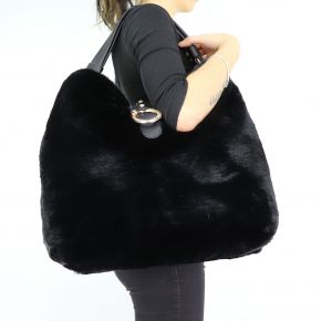 Tasche von Liu Jo in pelliccetta schwarz ein-Schulter Hobo Hafenbecken schwarze N68041 E0218