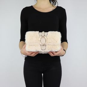 Borsa Liu Jo fur beige shoulder Crossbody Dock N68040 E0218