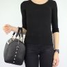 Tasche Topcase Liu Jo in schwarz mit perlen Satchel Hafenbecken N68042 E0037