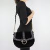 Borsa Liu Jo de terciopelo negro en el hombro Comasina CrossBody N68108 T0258