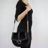 Borsa Liu Jo de terciopelo negro en el hombro Comasina CrossBody N68108 T0258