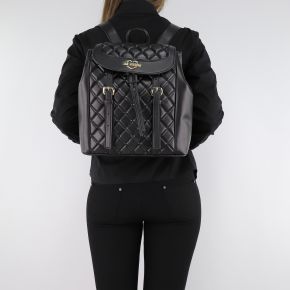 Backpack Love Moschino black quilted with buckles JC4207PP06KA000A