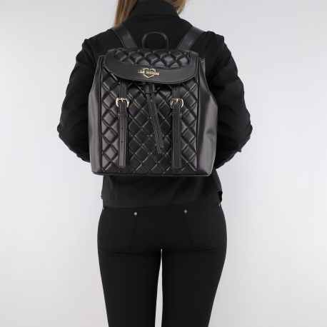 Rucksack Love Moschino schwarze damen mit schnallen JC4207PP06KA000A