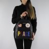 Rucksack Love Moschino-schwarz mit schriftzug peace JC4270PP06KJ0000