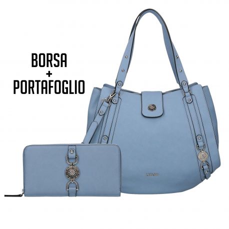 Borsa e portafoglio Liu Jo It's Me Blu Pubblicità 2018