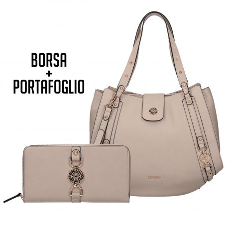 Borsa e portafoglio Liu Jo It's Me Beige Pubblicità 2018