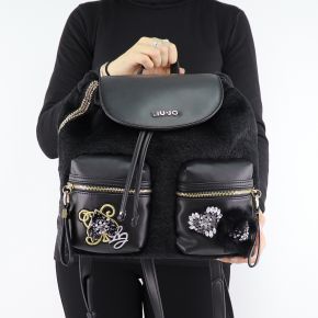 Backpack Liu Jo black velvet N68062 E0412