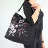 Borsa Monospalla Liu Jo Hobo Darsena con fiori ricamati taglia L A68035 T6795