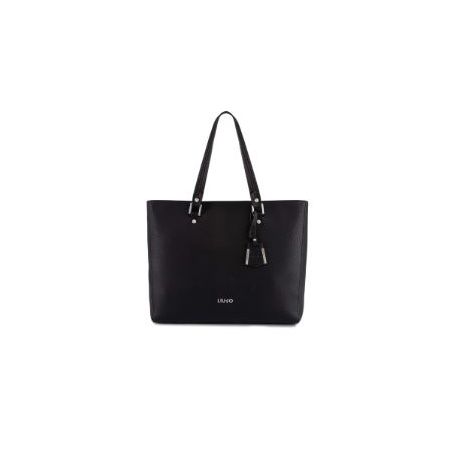 Bolsa de compras de Liu Jo de mano negro de la Isla N68006 E0033