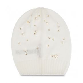 Cappello Liu Jo bianco con perle N68251 M0300