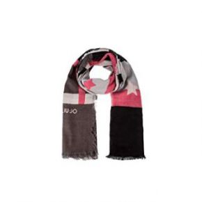 Scarf Liu Jo 70x200 color block black A68287 T0300