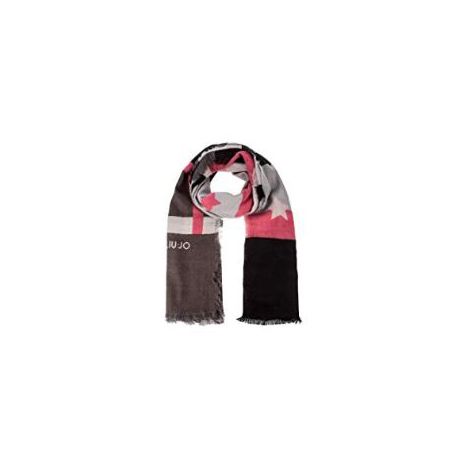 Scarf Liu Jo 70x200 color block black A68287 T0300