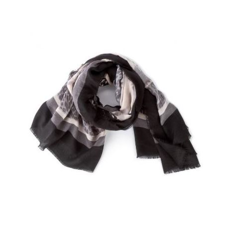 Foulard Liu Jo noir et beige 120 cm X 120 cm A18242 T0300