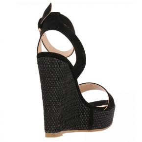 Sandal Patrizia Pepe wedge in black suede