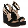 Sandal Patrizia Pepe wedge in black suede