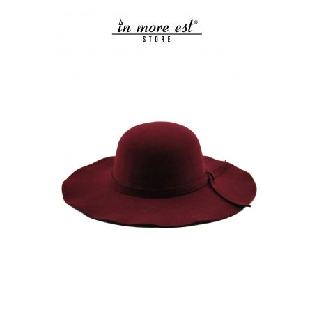 CAPPELLO ROTONDO ROSSO BDX POLY FIOCCO LATERALE