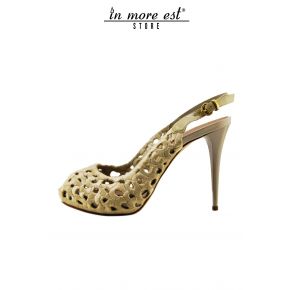 DECOLLETE' HIGH BEIGE ROPE BEIGE PATENT