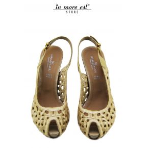 DECOLLETE' HIGH BEIGE ROPE BEIGE PATENT