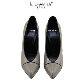 DECOLLETE' TOP TIP-PAINT THE GREY TRIM BLACK HEEL-PLASTIC-GREY