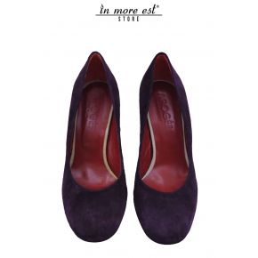 DECOLLETE' MEDIUM SUEDE PURPLE