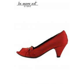 DECOLLETE' MID SPUNT RED SATIN