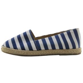 ESPADRILLES WOVEN STRIPED BLUE WHITE THE BOTTOM ROPE AND RUBBER