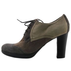 ZAPATO OXFORD MEDIO DE GAMUZA MARR/TORT/GRIS