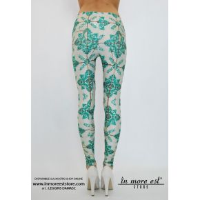 LEGGING DAMASC VERDE POLY MULTICOLOR