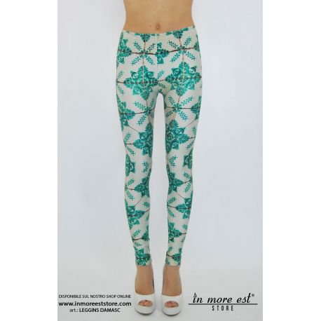 LEGGING DAMASC VERDE POLY MULTICOLOR