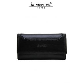 POCHETTE DE PATTE EN CUIR NOIR GRAVÉ LOGO MISSONI