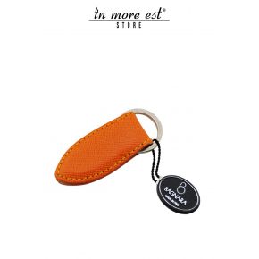 KEY RING ORANGE LEATHER MAGNET INTERNAL