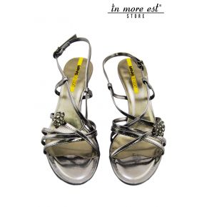 FLAT SANDAL GREY LEATHER SW