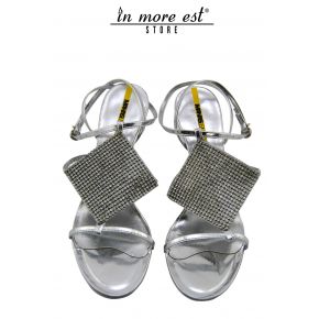 SANDAL MEDIUM SILVER LEATHER/SW