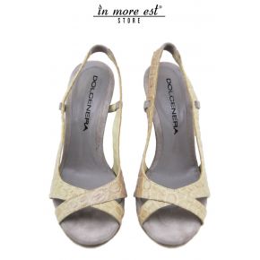 SANDALE MOYEN PYTHON BEIGE