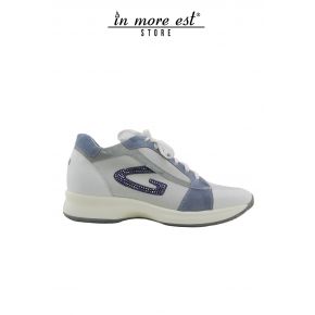 ALLAC CASUAL BASSA BIANCA/LILLA LOGO SW VIOLA CAMOSCIO PELLE TESSUTO