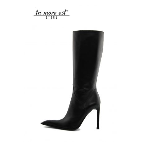 HAUTE BOOT NOIR POINTUE DE VEAU NOIR HAUT HAUT