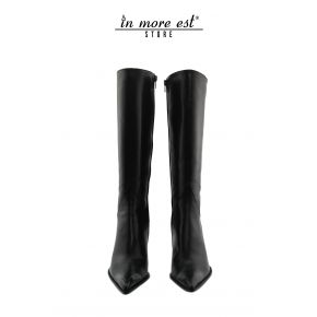 HAUTE BOOT NOIR POINTUE DE VEAU NOIR HAUT HAUT