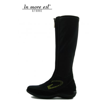 LOW BOOT NOIR SW VERT SUEDE/TESS.ELAST HAUTE COUTURE SUPÉRIEURE G VERT CÔTÉ LOGO SW VERT