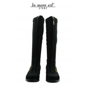 LOW BOOT NOIR SW VERT SUEDE/TESS.ELAST HAUTE COUTURE SUPÉRIEURE G VERT CÔTÉ LOGO SW VERT