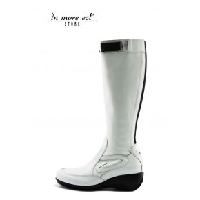 LOW BOOT SPORTS DE LA PEINTURE BLANCHE HAUT HAUT PLAC EN MÉTAL ARG SW LOGO AG CÔTÉ